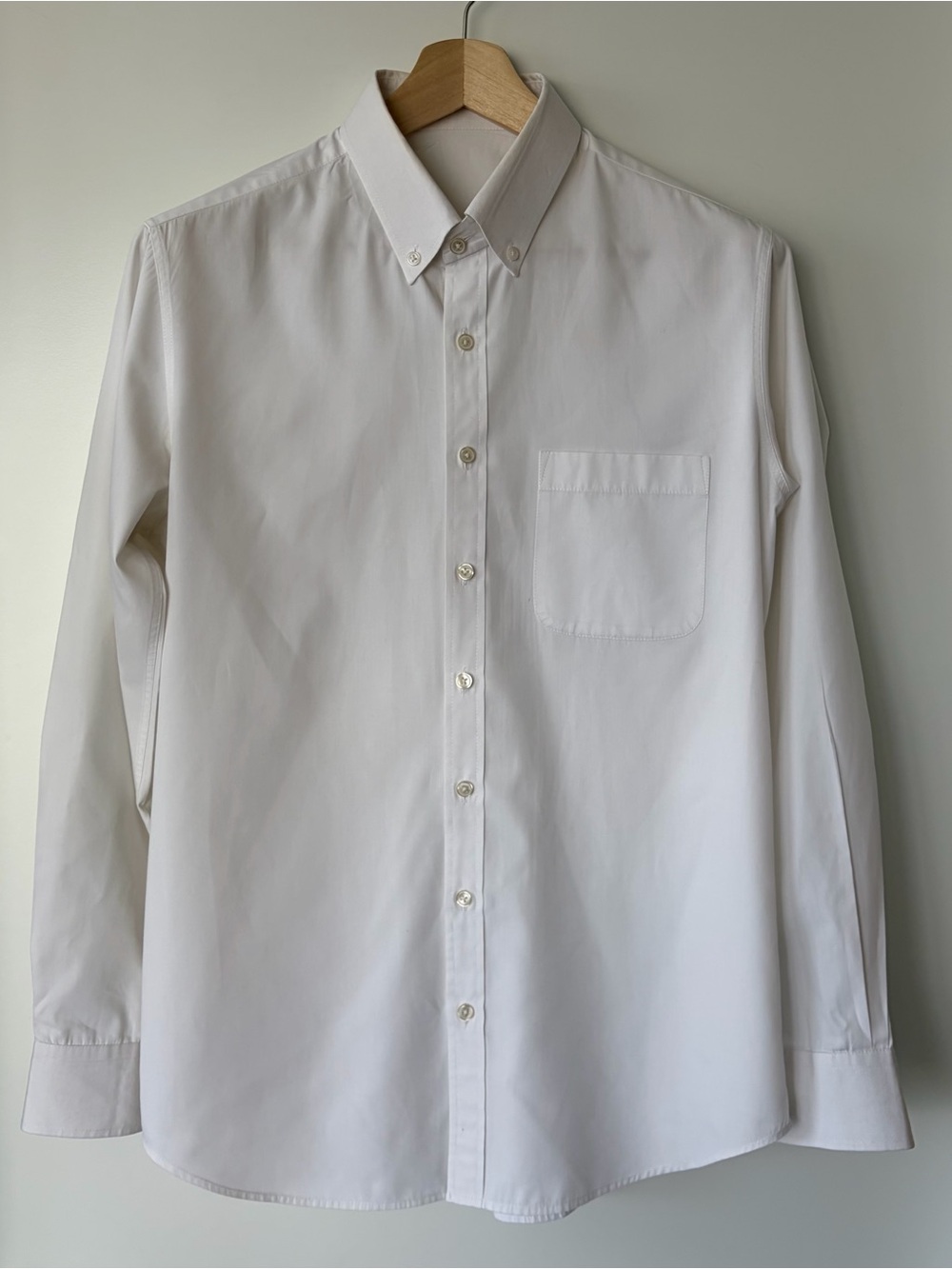 Men's White Button-Down Dress Shirt - Classic Oxford